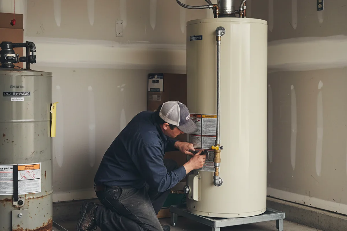 Water heater and shutoff valve replacement in Mahnomen